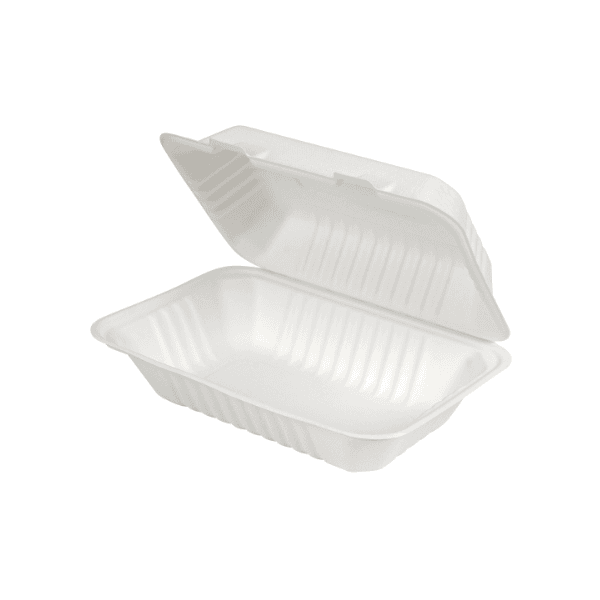 9x6 Bagasse Clamshell