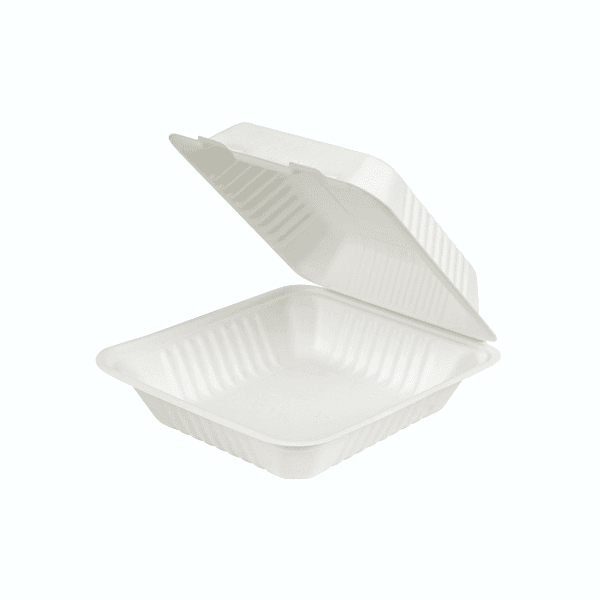 9x9 Bagasse Clamshell