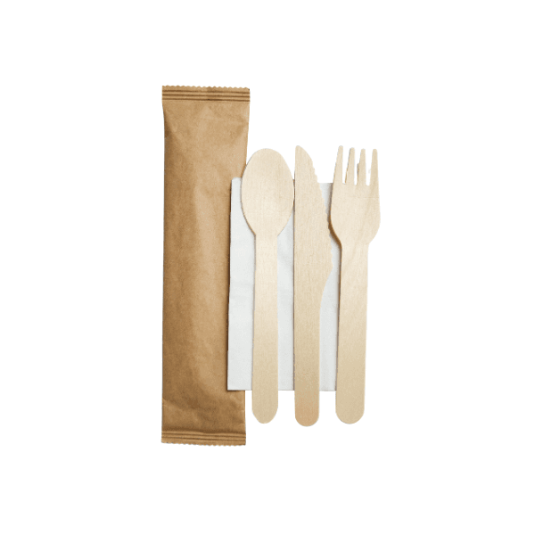 Wooden Cutlery Set 4-in-1