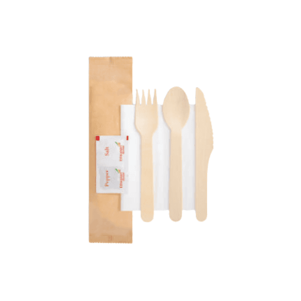 Wooden Cutlery Set 5-in-1